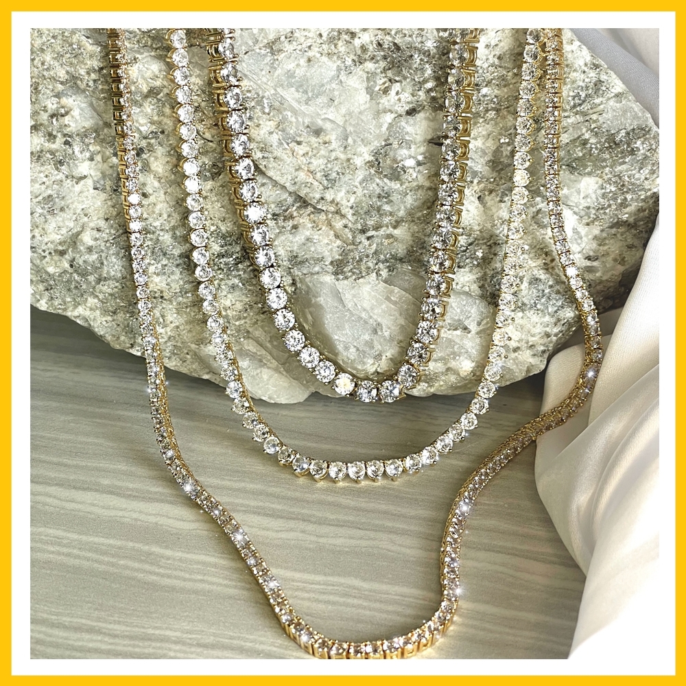 💎DIAMOND (LAB) TENNIS NECKLACE & BRACLET SET💎